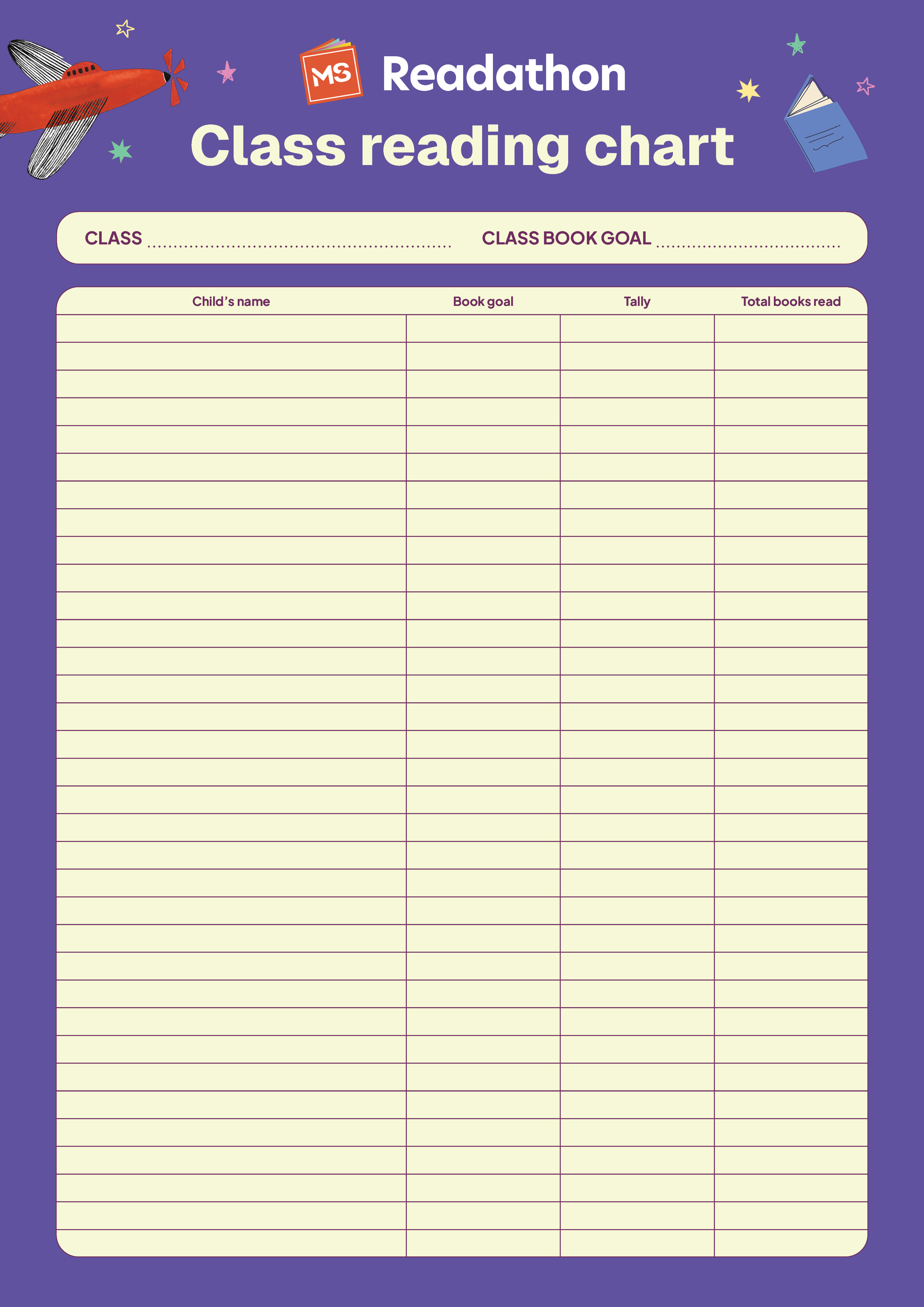 Class Reading Tally