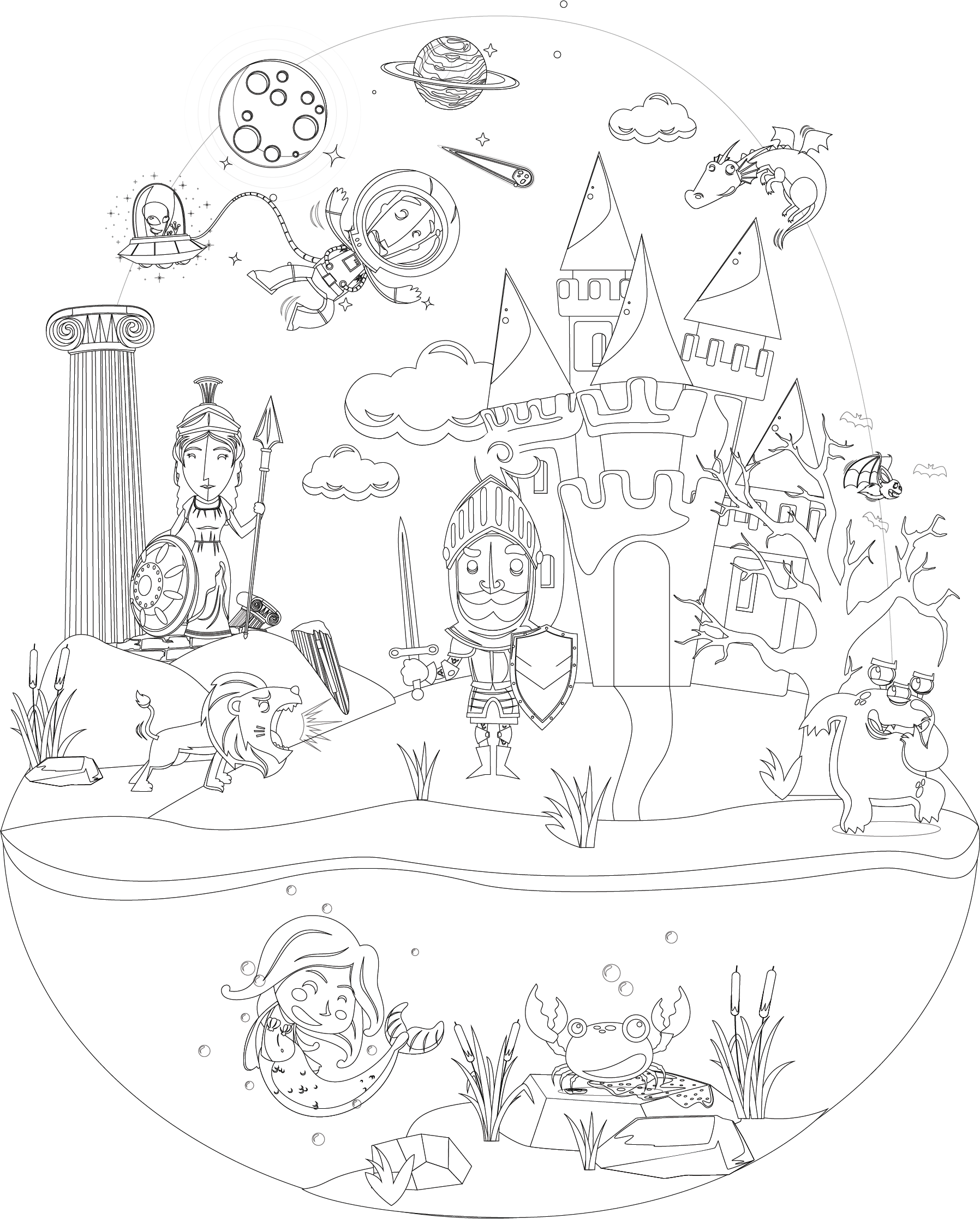 Epic Adventure Colouring in